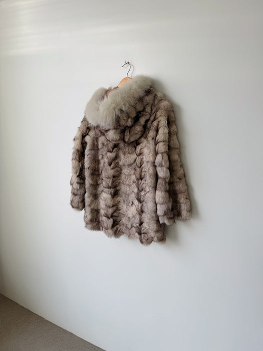 Mink Parka With Fox Fur Trim | XS/S