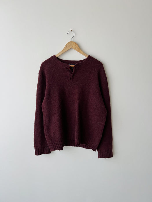 Wool Club Monaco Henley Sweater | L