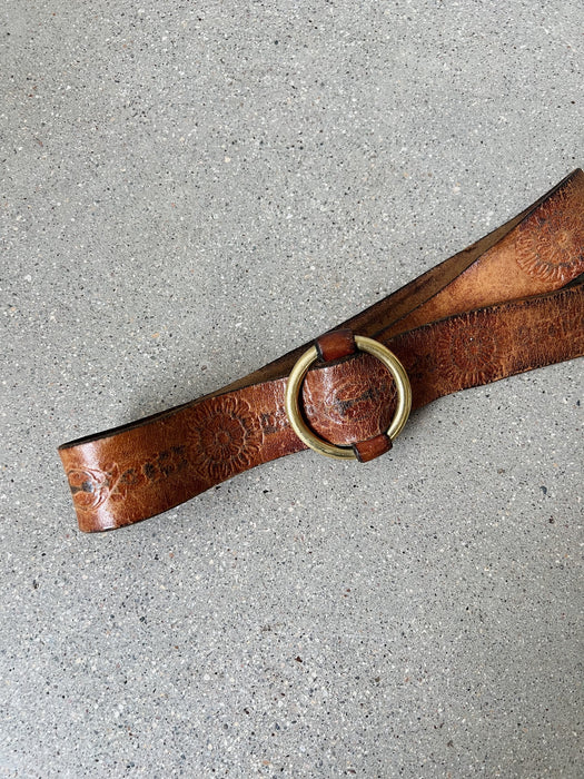 Bronze Buckle Leather Belt