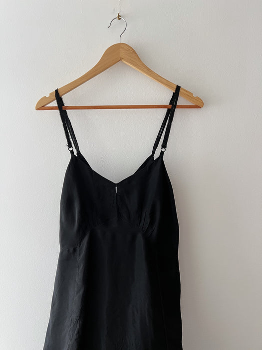 Black Satin Slip | M