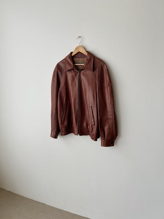 Chestnut Leather Jacket | M/L