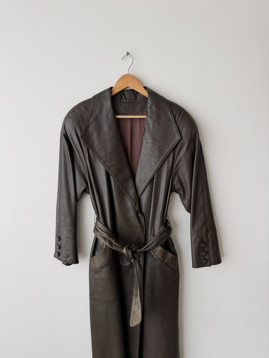 Leather Wrap Coat | M/L