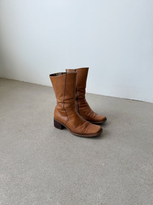 Tan Leather Boots | 7.5/8