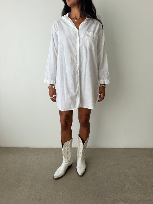 White Cotton Blouse | L