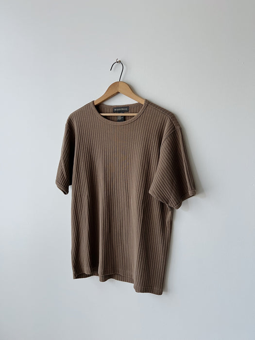 Olive Cotton Knit Tee | M/L