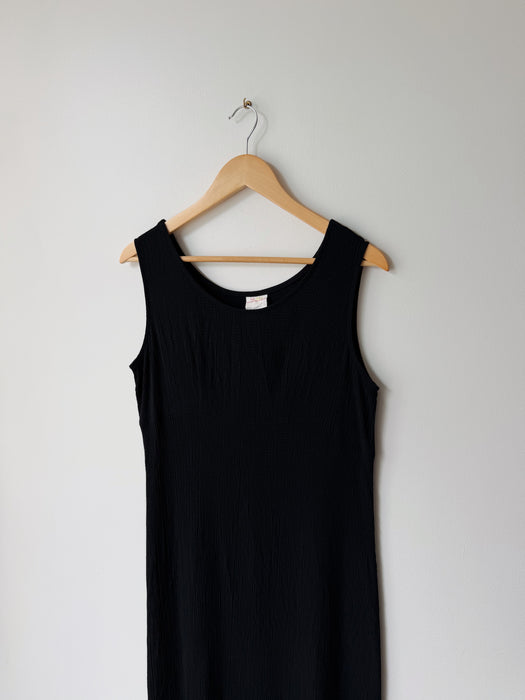 Black Waffle Dress | L