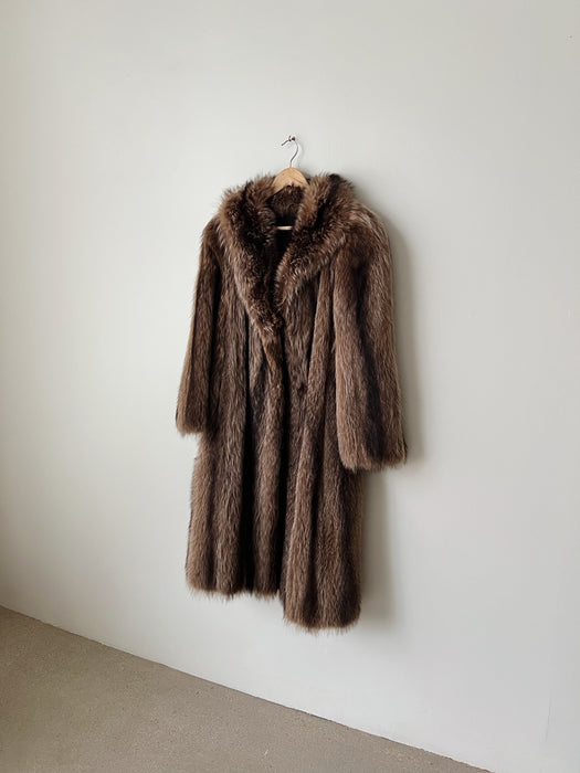Raccoon Fur Coat | M