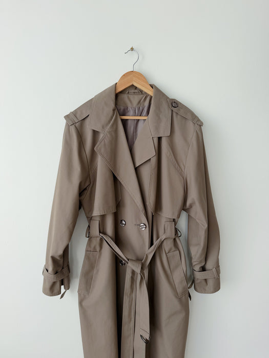 Warm Grey Trench Coat | L
