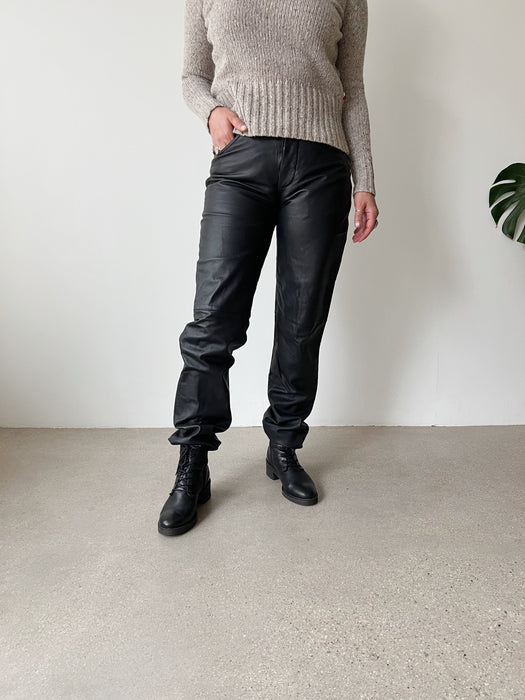 Black Leather Pants | 30