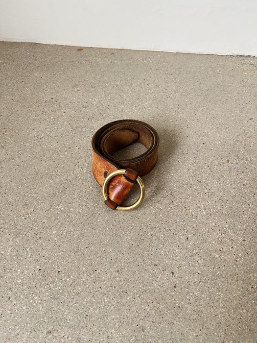 Bronze Buckle Leather Belt