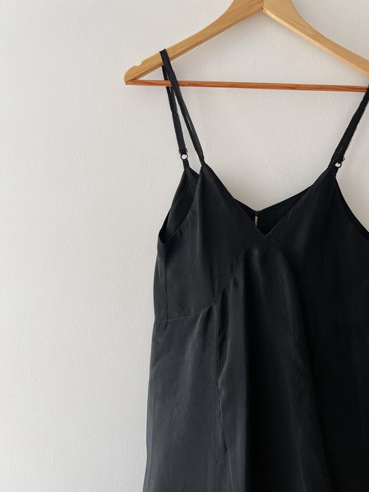 Black Satin Slip | M