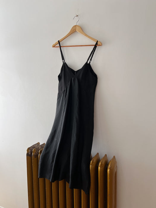 Black Satin Slip | M