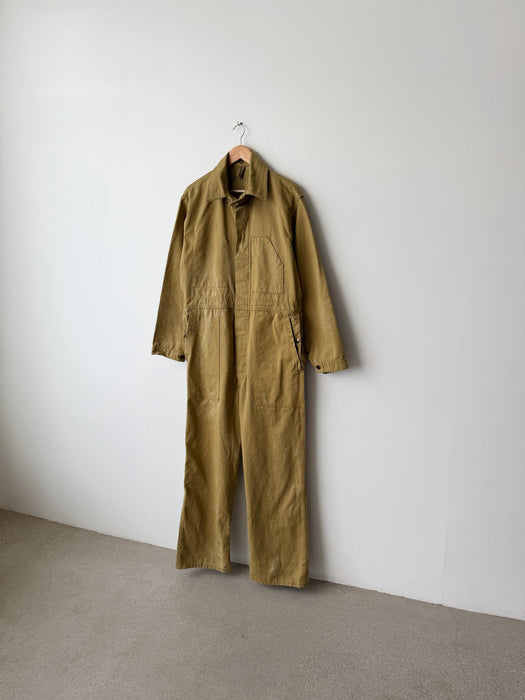 Olive Cotton Coveralls | L