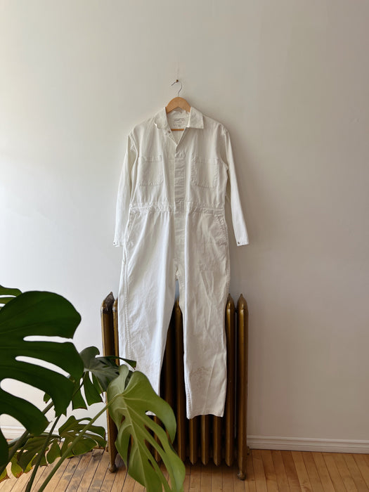 Distressed White Coveralls | M