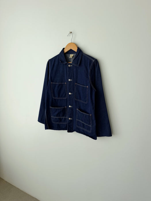 Dark Wash Golden Horse Chore Coat | S
