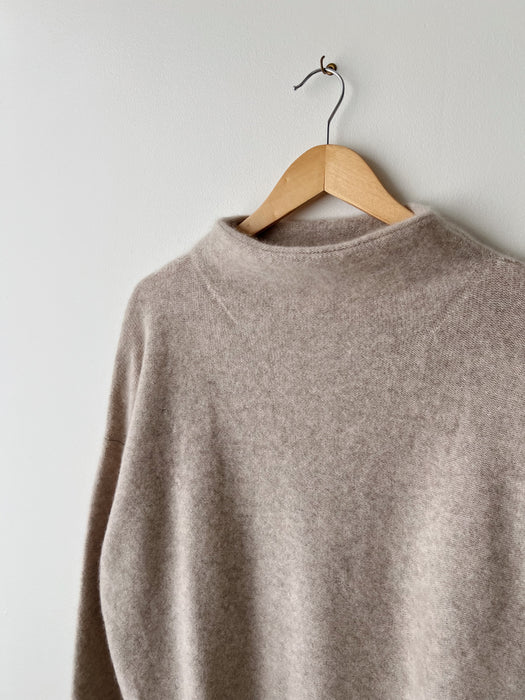 Heather Oat Cashmere Sweater | M/L