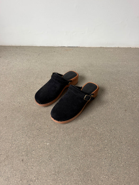 Black Suede Clogs | 6