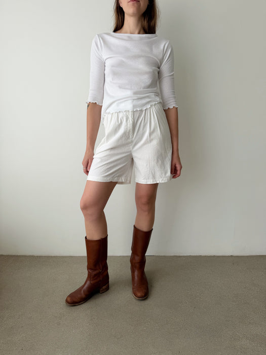 White Trouser Shorts | 28