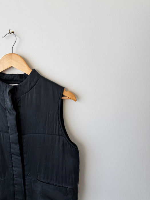 Black Silk Vest | XS