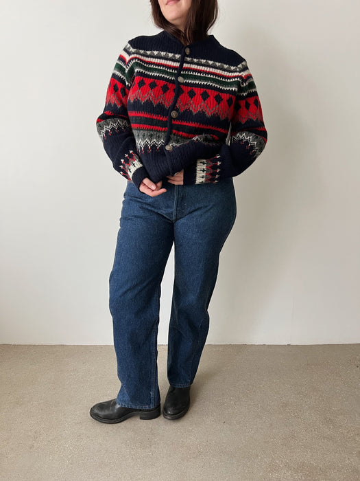 Navy Nordic Cardigan | L