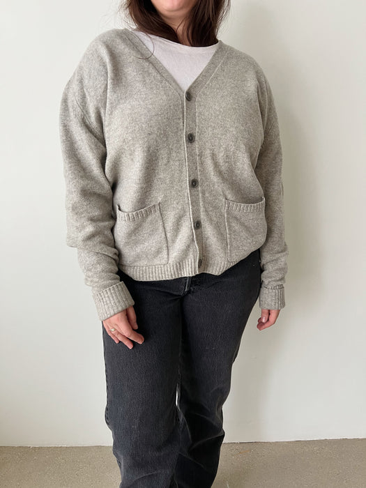 Grey Wool Cardigan | L