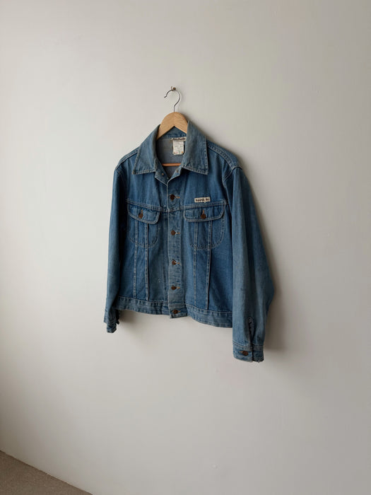 Distressed Denim Jacket | M