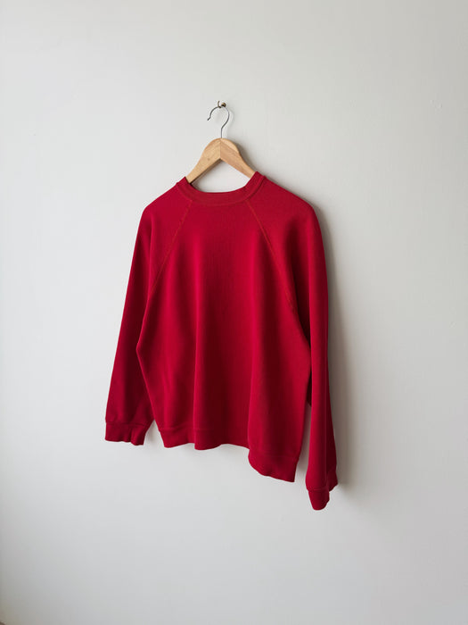 Cherry Red Raglan Crewneck | M/L