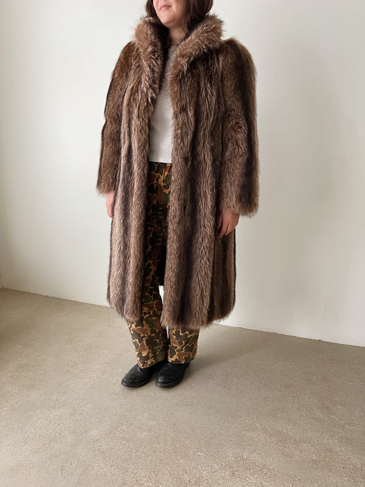 Raccoon Fur Coat | M