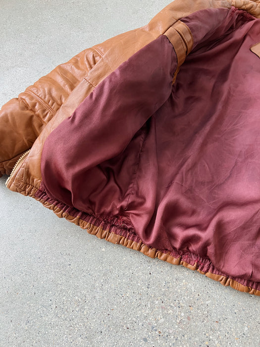 Camel Leather Bomber | L