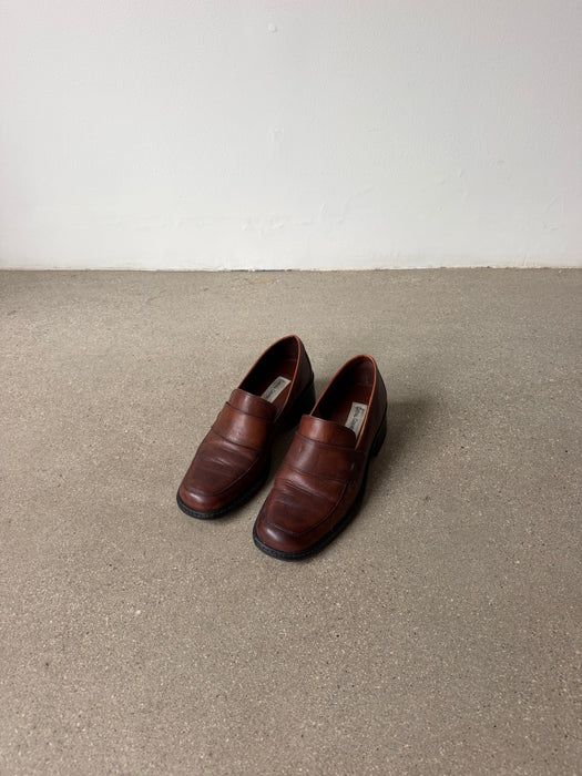 Chestnut Leather Loafers | 8