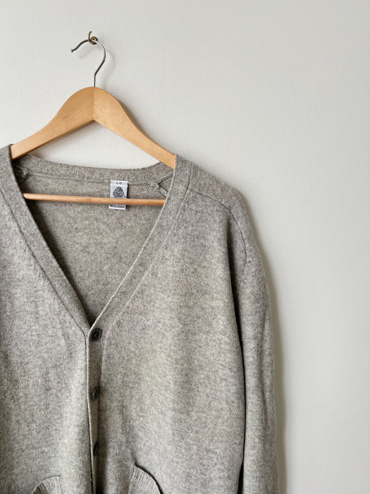 Grey Wool Cardigan | L
