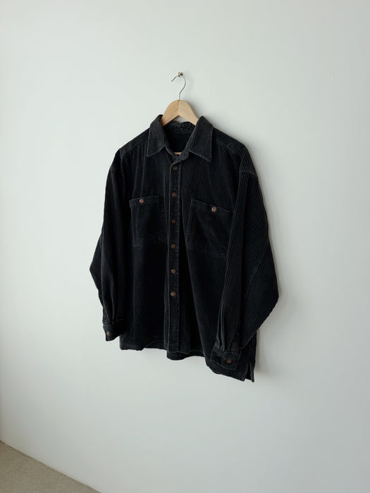 Charcoal Corduroy Button Up | L