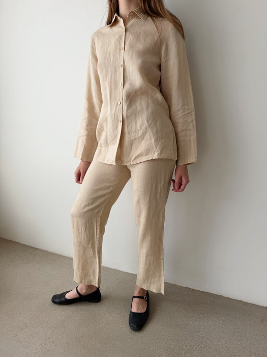 Beige Linen Shirt | S/M