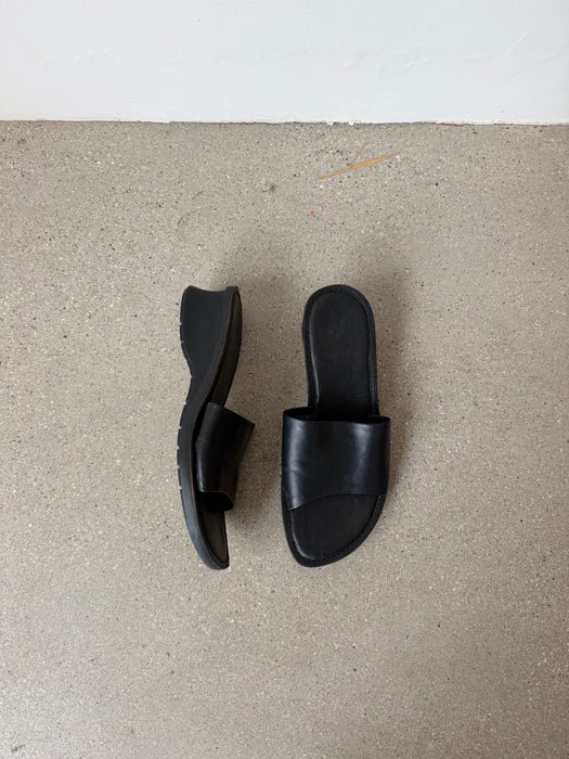 Black Leather Sandals | 8.5