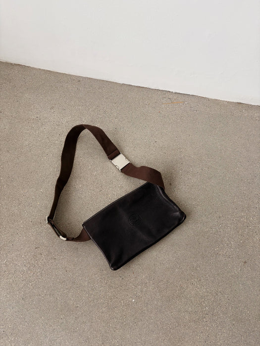 Roots Brown Leather Belt Bag