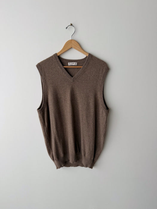 Taupe Cashmere Vest | XL