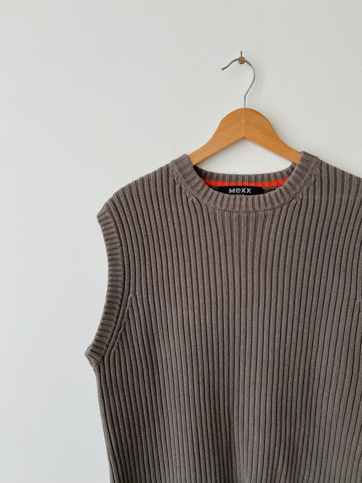 Olive Ribbed sleeveless top | M/L
