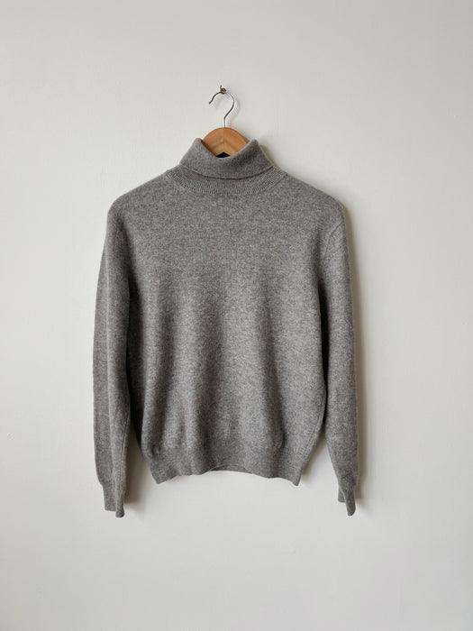 Grey Wool Cashmere Turtleneck | S