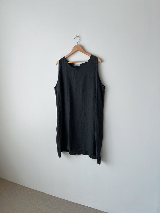 Charcoal Linen Dress | XL