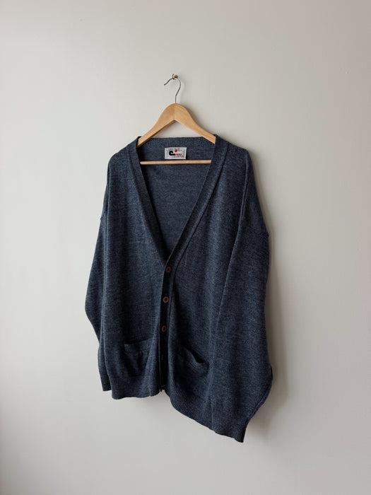 Heather Blue Cardigan | XL