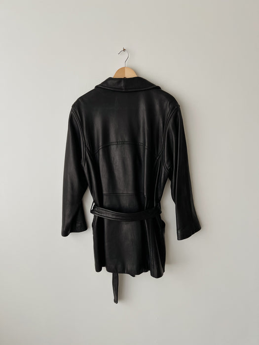 Black Leather Jacket | M/L