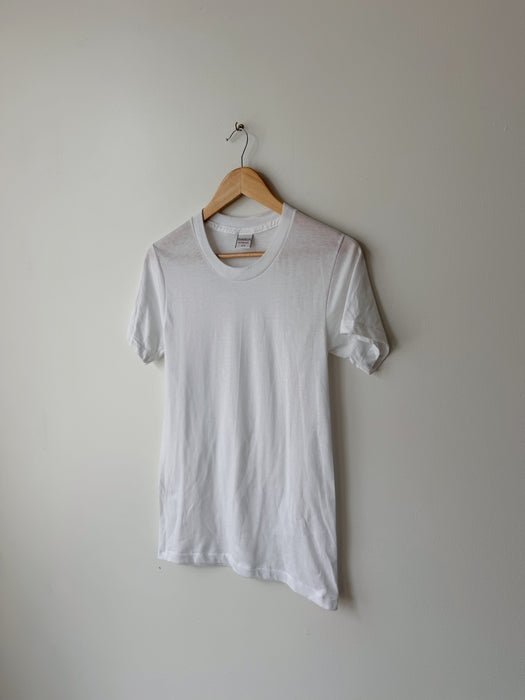 White Single Stitch Tee | S