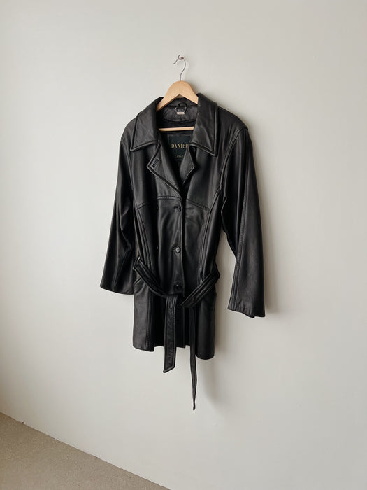 Black Leather Jacket | M/L