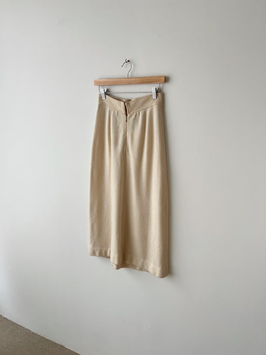 Cream Cashmere Skirt | 26