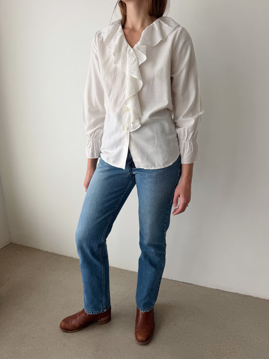 White Poet Blouse | M