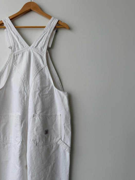 White Denim Overalls | S