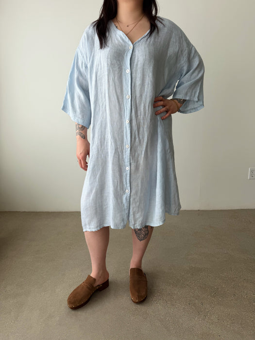 Sky Blue Button Down Dress | XL