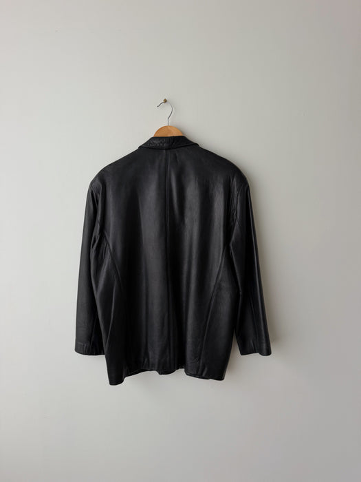 Black Leather Blazer | M/L