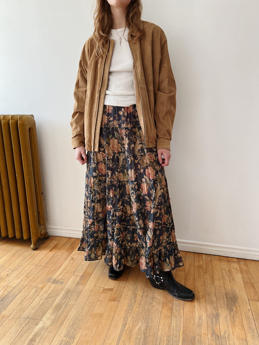 Tan Suede Bomber | L