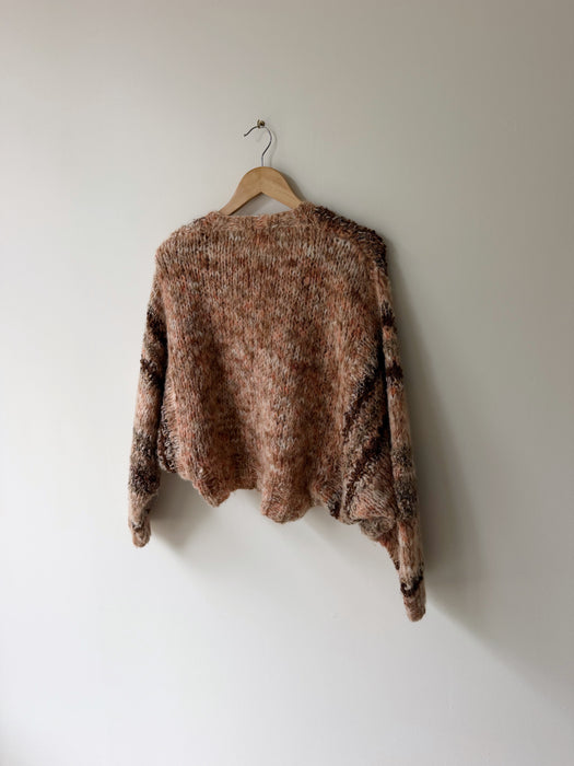 Striped Hand Knit Cardigan | M